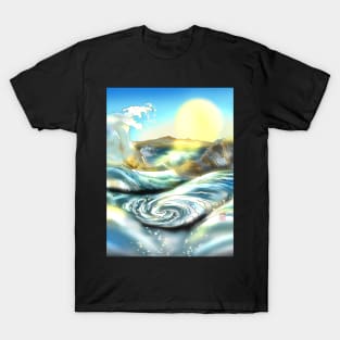 Awa Prefecture whirlpool on a clear day in Japan T-Shirt